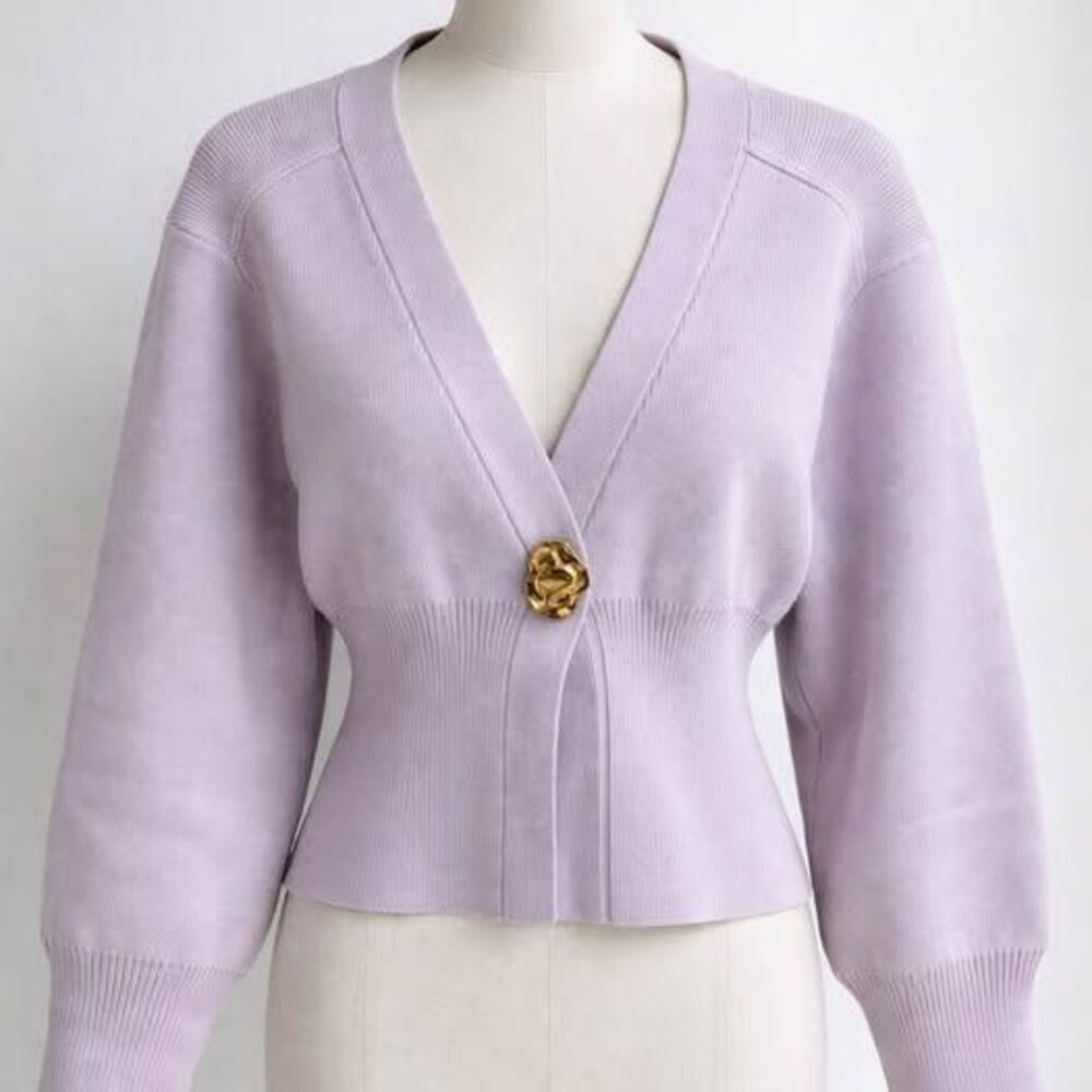 Urban Revivo Lilac Sweater Cardigan small